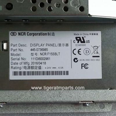 445-0736985 एनसीआर 66XX 15 इंच एलसीडी डिस्प्ले पैनल एटीएम मशीन पार्ट्स