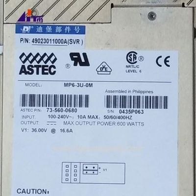 एटीएम मशीन पार्ट्स Diebold बीसीआरएम बिजली की आपूर्ति 600W 49023011000A