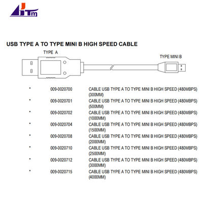 009-0020701 एनसीआर 6683 6684 6687 2062 2064 केबल असेंबली USB टाइप A से टाइप मिनी B