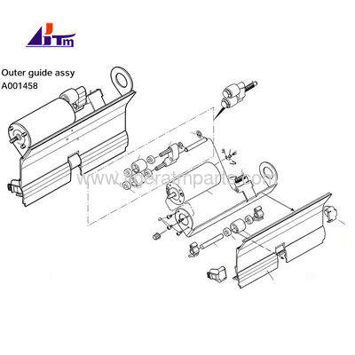 A001458 NMD50 बाहरी गाइड असेंबली ग्लोरी डेलेरू NMD 050 एटीएम स्पेयर पार्ट्स